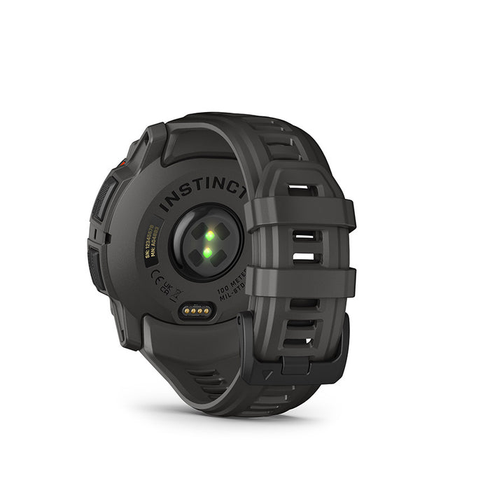 Garmin, Instinct 3 50mm Solar, Watch, Watch Color: Black, Wristband: Charcoal - Silicone