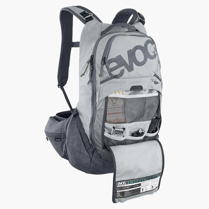 EVOC, Trail Pro 16, Protector backpack, 16L, Carbon/Grey, LXL