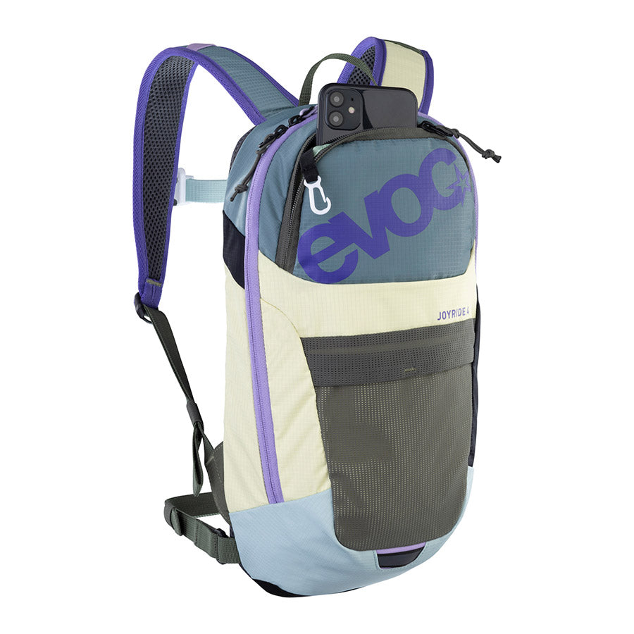EVOC, Joyride 4, Hydration Bag, Volume: 4L, Bladder: Not included, Steel/Lemonade/Mint