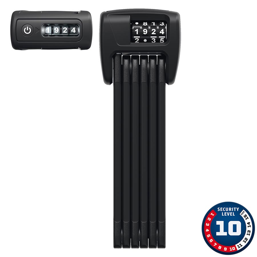 Abus, Bordo 6000C, Folding Lock, Combination, 5mm, 90cm, 3', SH, Black