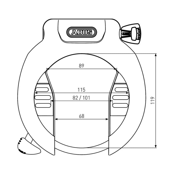 Abus, 4750X Pro Amparo, Frame Lock, Key, Black